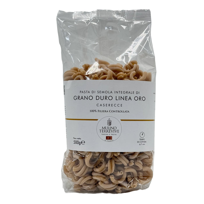 Pasta Integrale Grano Duro Linea Oro  Caserecce 500g  -  Mulino Terrevive - vaigustando