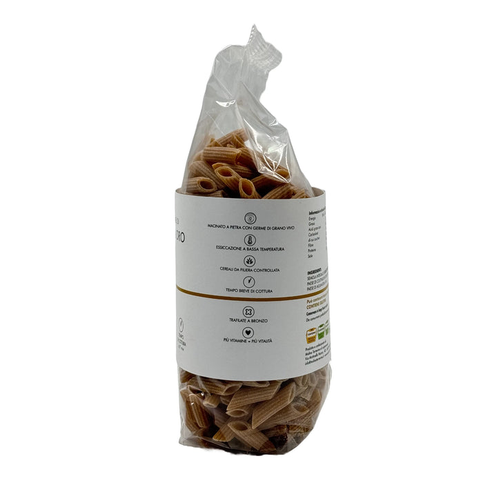 Pasta Integrale  Grano Duro Linea Oro  Penne 500g  -  Mulino Terrevive - vaigustando