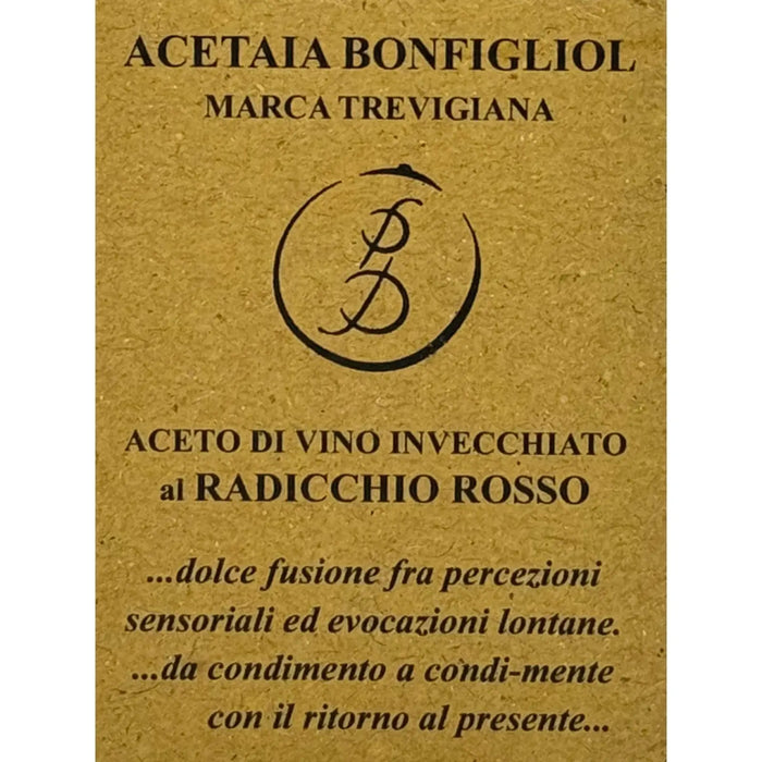 Aceto di vino invecchiato al Radicchio Rosso  -  Acetaia Bonfigliol - vaigustando