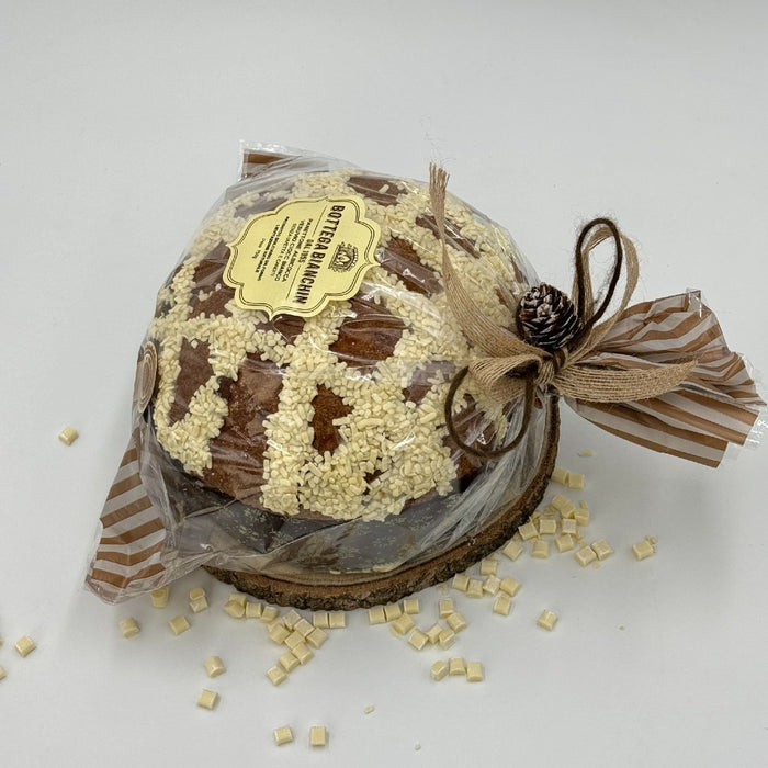 Panettone con Albicocca del Vesuvio e cioccolato bianco senza uvetta e canditi  -  Bottega Bianchin - vaigustando