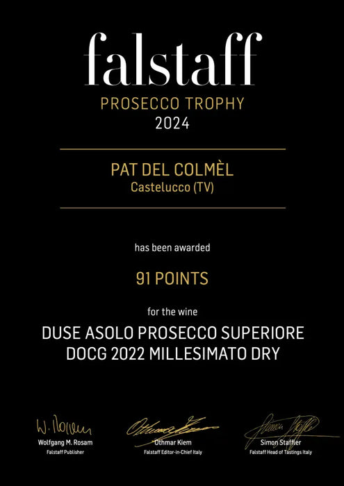 Asolo Prosecco Superiore Docg Duse Millesimato Dry Annata 2022