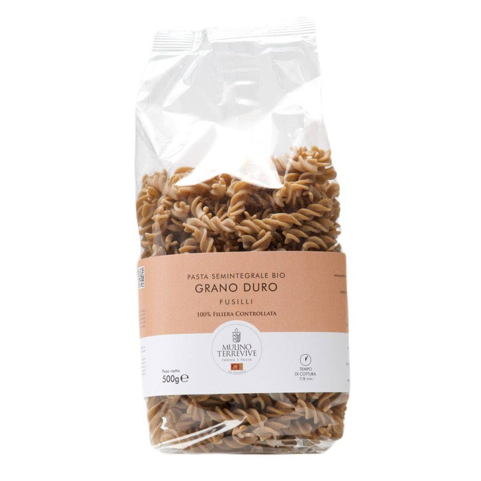 Pasta Semintegrale Grano Duro Fusilli 500g  -  Mulino Terrevive - vaigustando