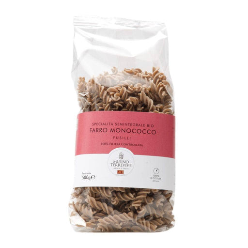 Specialità Semintegrale  Farro Monococco Fusilli 500g  -  Mulino Terrevive - vaigustando