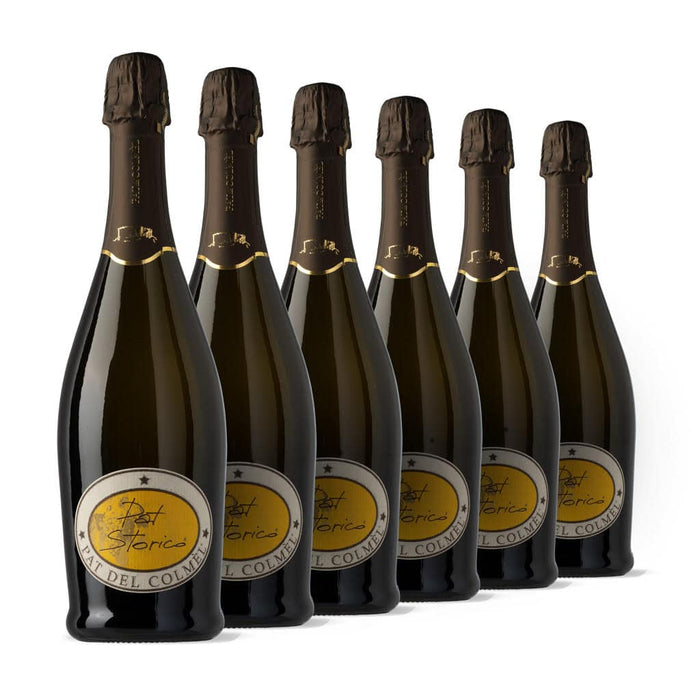 Caja de 6 botellas de vino espumoso Pat Storico Brut de uvas autóctonas, añada 2019.